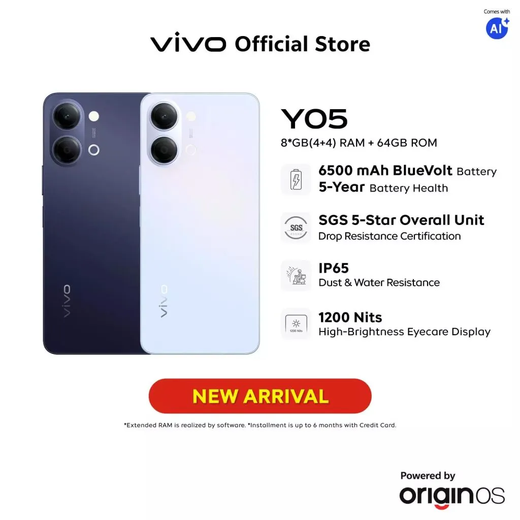 Vivo Y05 4GB 128GB Black V2556