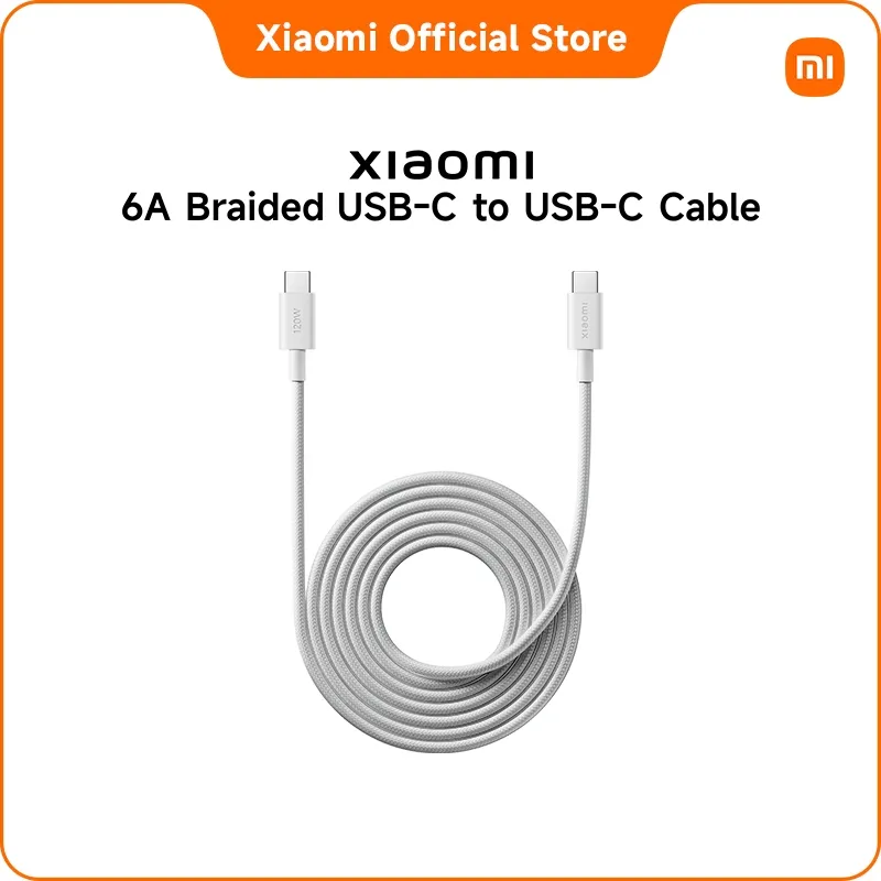 [10862] Xiaomi 6A Braided USB-C to USB-C Cable (1m) 67377